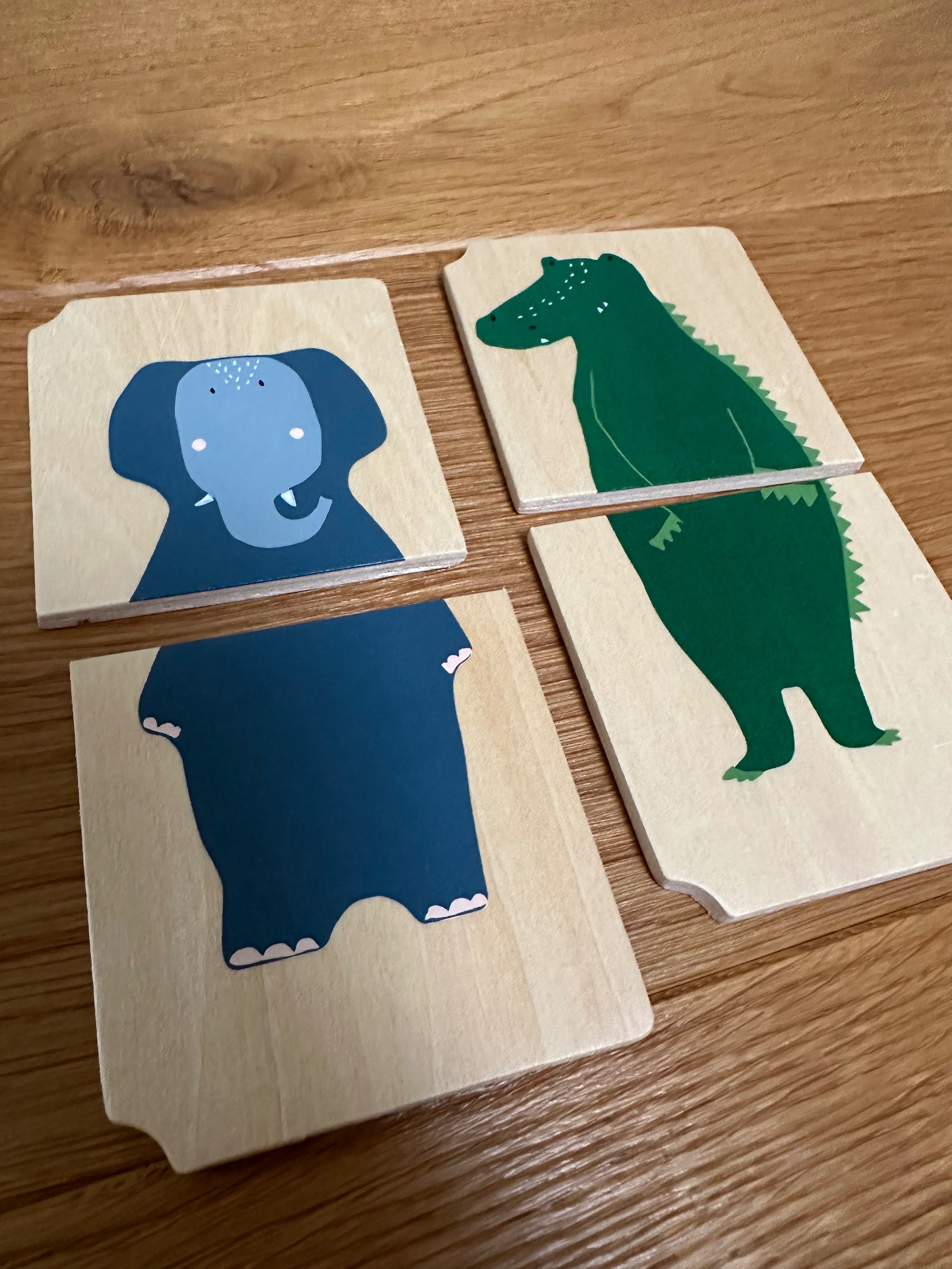 Puzzle drewniane Montessori dla 1,5-2 latka