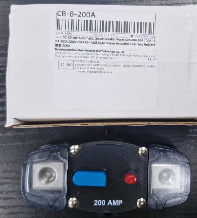 Автоматичний вимикач DC 12-48V CB-8-200 200A, CB-8-200 250A, RCB-150A