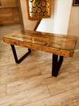 Stolik kawowy drewno metal loft