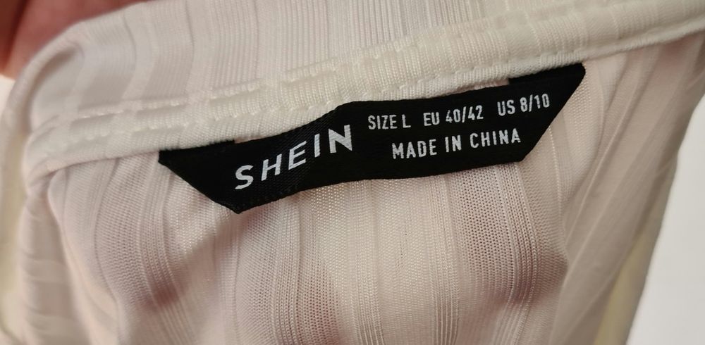 Blusa Branca L, Shein, Nova