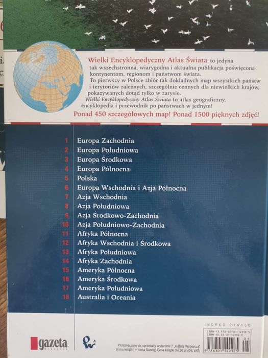 Wielki Encyklopedyczny Atlas Świata ideał 18 tomów