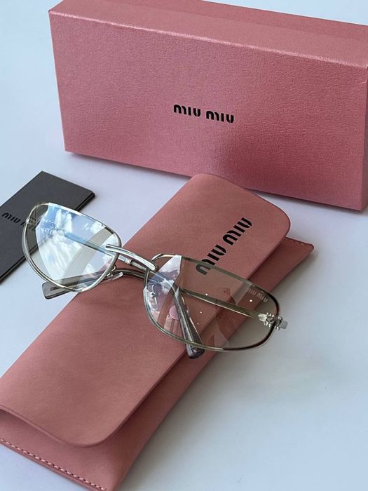 Окуляри маска сонцезахисні miu miu міу міу прозорі люкс чорні сірі