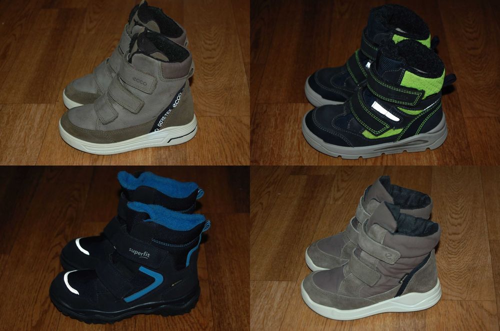 Зимние ботинки на мембране 27-28 р Ecco Superfit Goretex