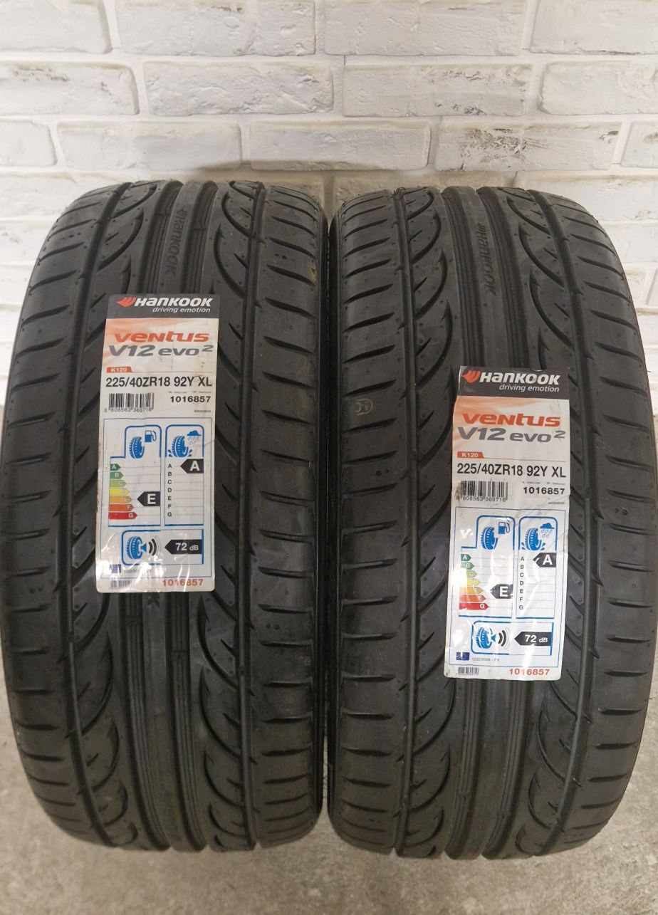 Opony letnie HANKOOK VENTUS V12 EVO2 225/40/18 Nowe 2szt Okazja!