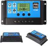Kontroler Regulator ładowania słonecznego  30A 12V-24V PWM LCD  USB