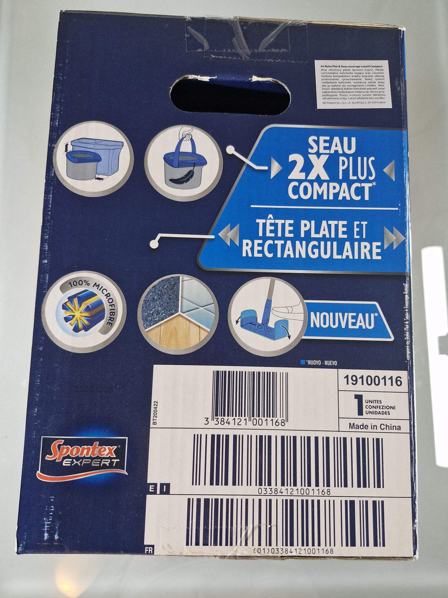 Spontex Express System Plus Compact Expert Wiadro i Mop Obrotowy