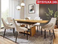 Ławostół Ława Stół L15 SZUFLADA 130(+2x40)x80 dąb craft złoty czarny