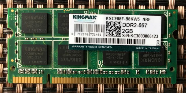 Память для ноутбука, KINGMAX DDR 2 667MHz 2Gb