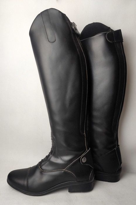 Oficerki jeździeckie ze skóry syntetycznej, rozmiar 40 slim