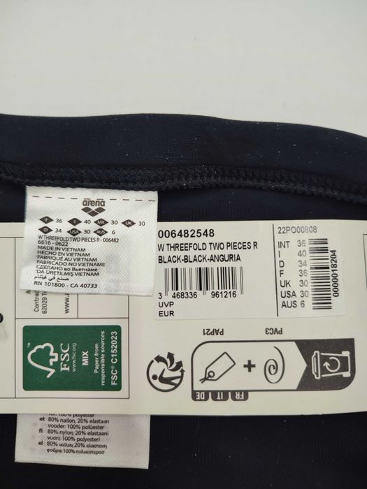 ARENA Dwuczęściowy strój kąpielowy W Threefold Two Pieces rozmiar 34