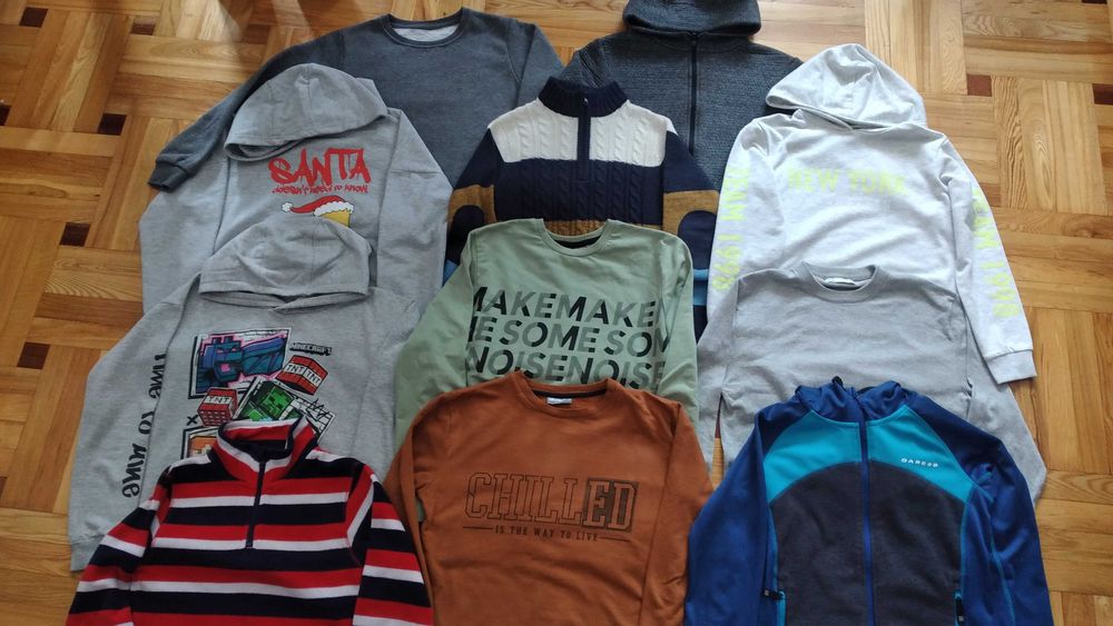 Duży zestaw bluz rozmiar 146-152cm