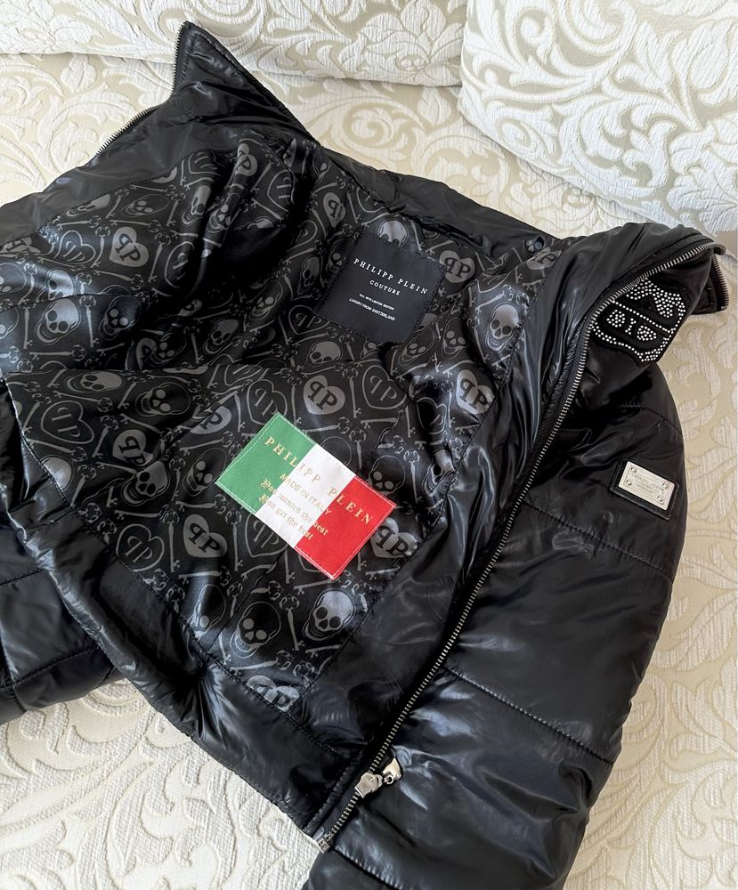 Модная брендовая женская демисезонная куртка «Philipp Plein», Италия