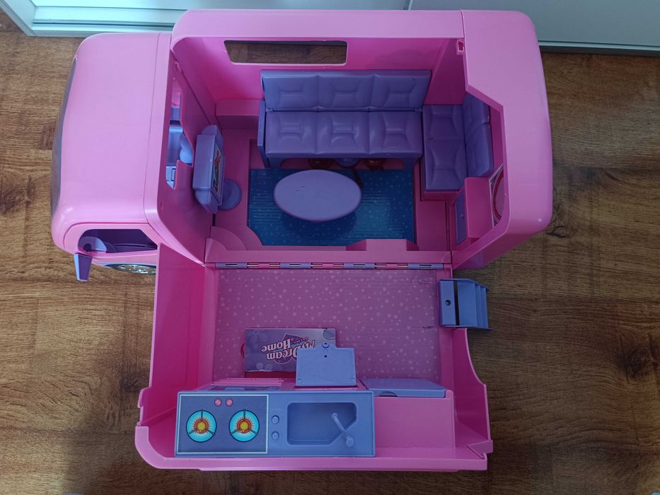 Kamper Barbie różowy + rower