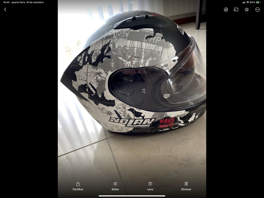 Capacete NOLAN Tamanho M, como novo