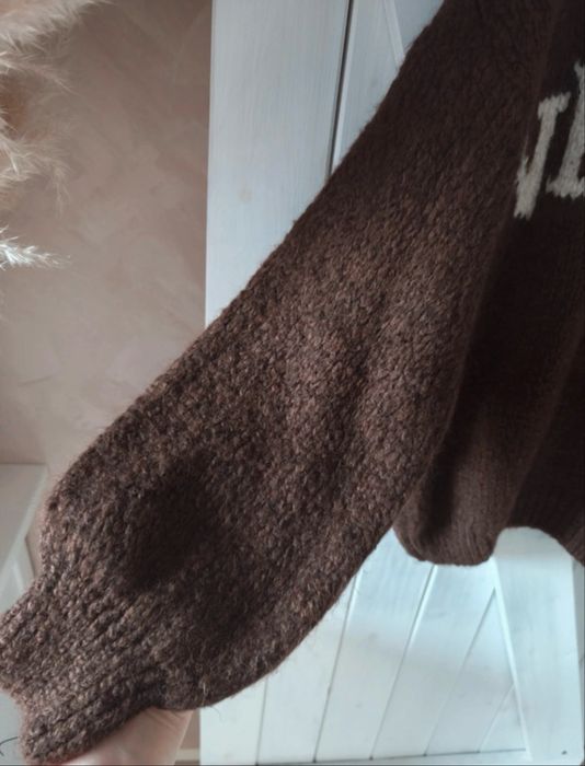 В’язаний светр (стрікпуловер) темно-коричневий, новий.