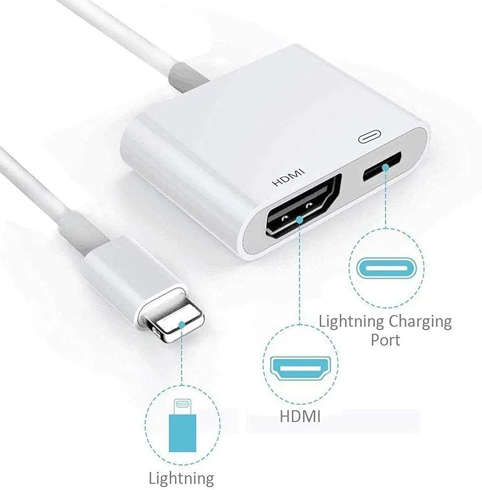 Cyfrowy Adapter HDMI do iPhone /iPad Kabel adaptera Lightning na HDMI