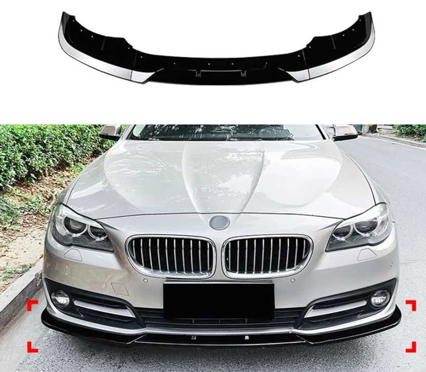 DOKŁADKA ZDERZAKA ZWYKŁY DLA BMW F10 F11 2015/2017 LIFT czarny połysk