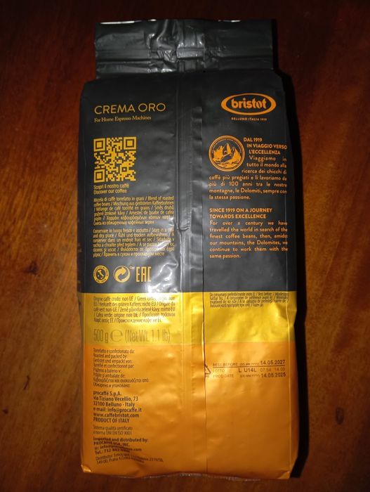 Кава натуральна (оригінал) Bristot Crema Oro.