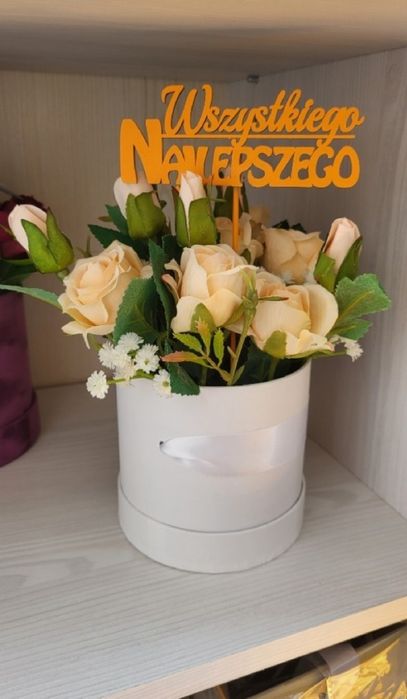 flower box flowerbox róże ozdoba dekoracja na urodziny dzień kobiet