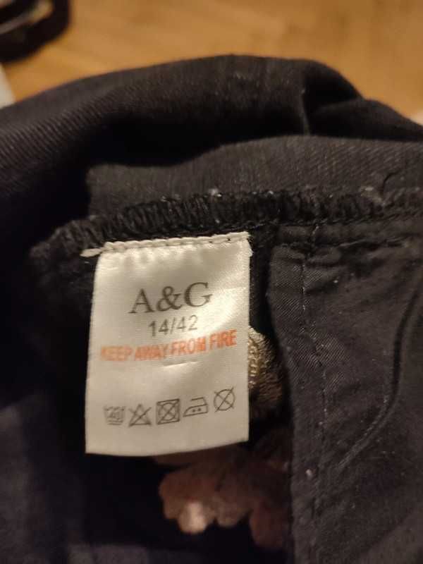 Jeansy skinny haft haftowane wyszywane kwiaty 14 16