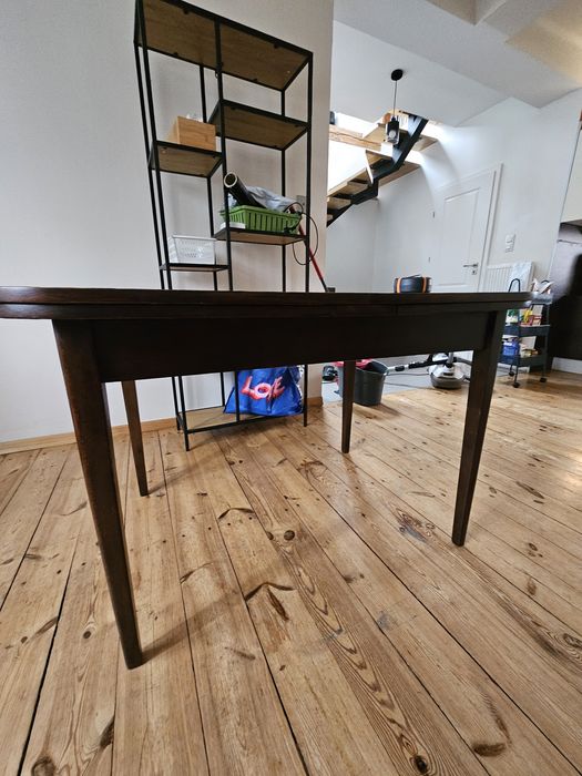 Stolik rozkładany kuchenny lite drewno do renowacji