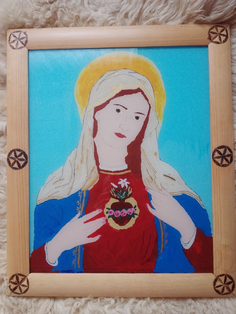 Obraz na szkle Najświętsze Serce Maryi