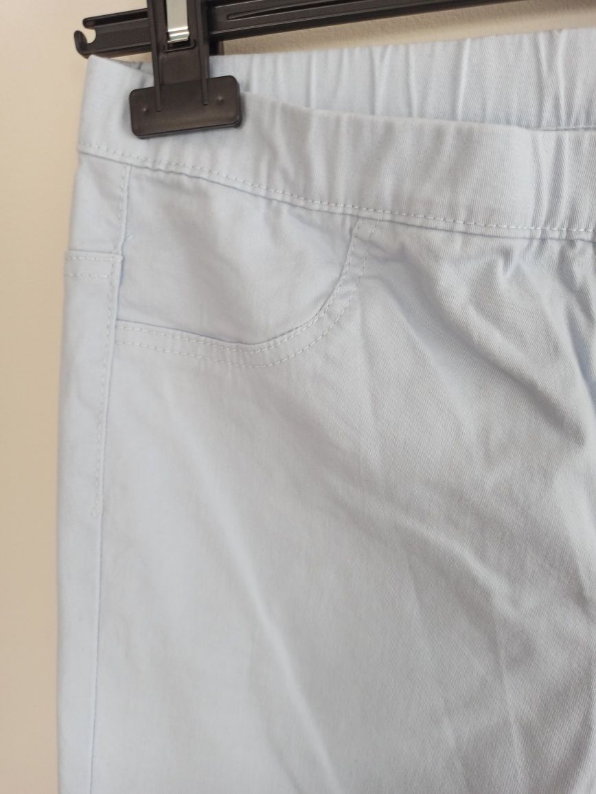 Błękitne spodnie jeansy Beloved Pepco 38/M 40/L wysoki stan rozciągliw