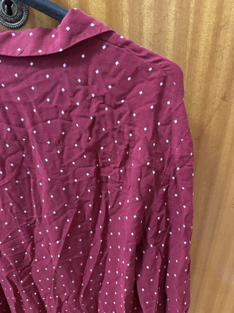 Camisa bordô Mango