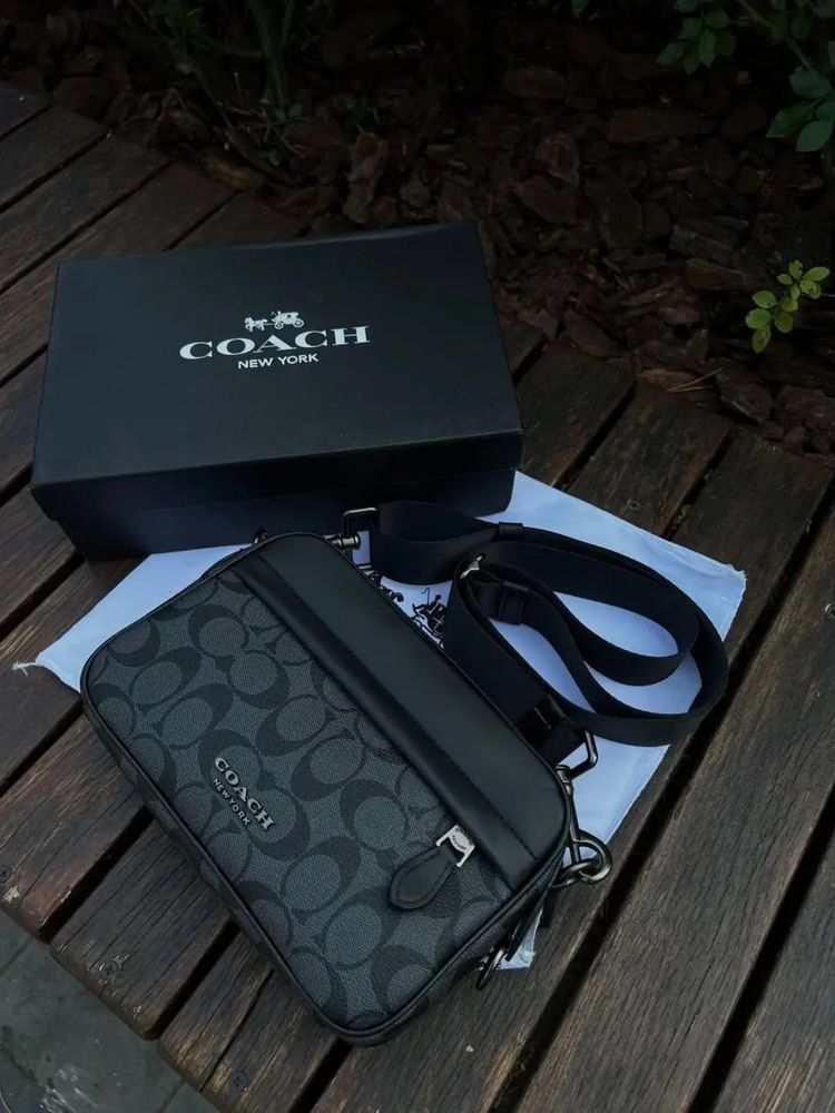 Сумка чоловіча через плече коач Coach