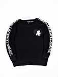 Karl Lagerfeld czarny sweter logo lampasy XS