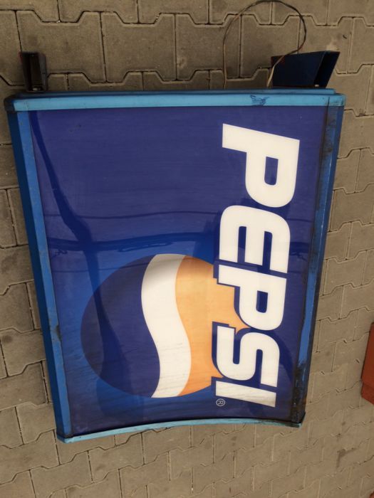 PEPSI reklama retro baner, neon,