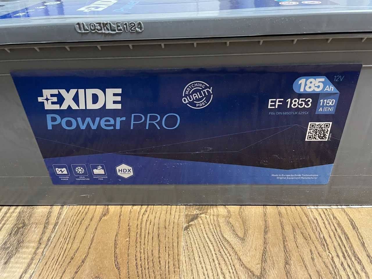 Вантажний акумулятор EXIDE Power PRO 6СТ-185Ah Аз 1150A EF1853