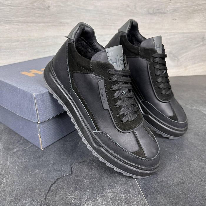 Чоловічі шкіряні зимові кросівки