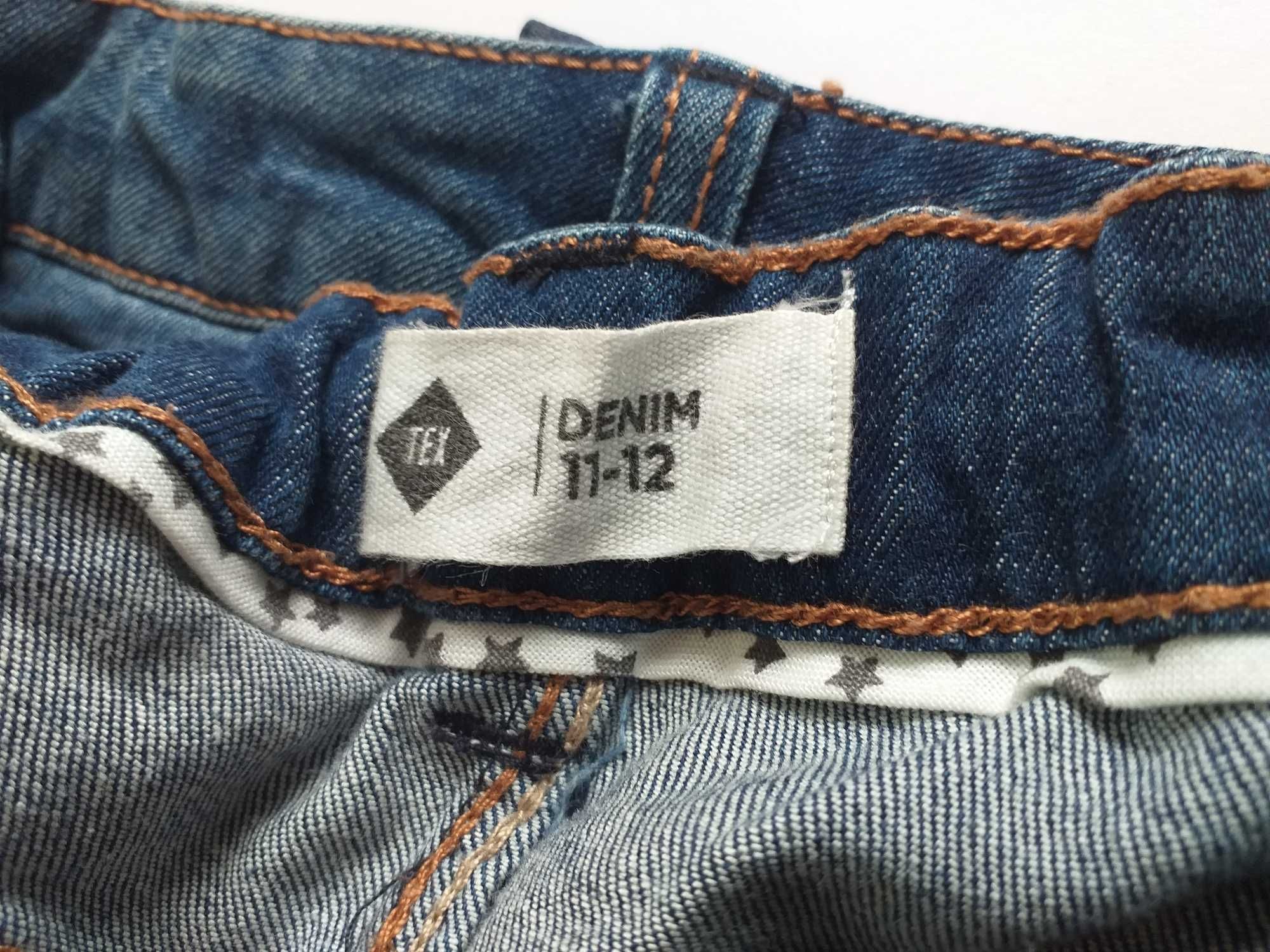 Spódniczka dziewczęca, granat, jeans, 11-12 lat