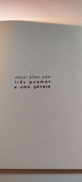Três Pormas e uma Génese - Edgar Poe (1985, &etc)