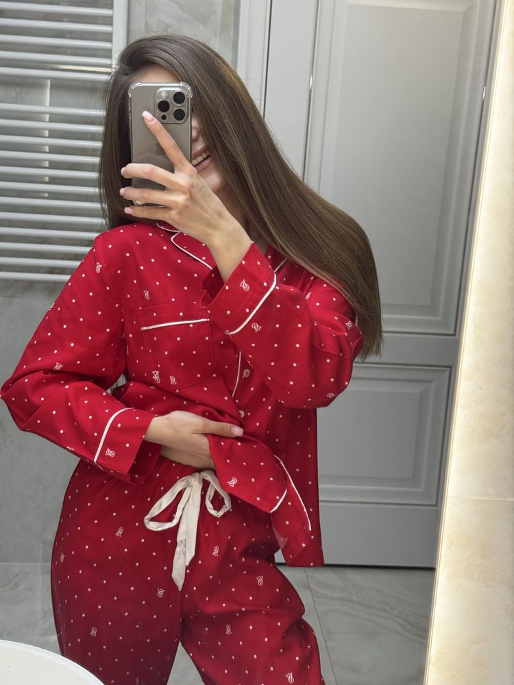 Піжама Victoria's Secret Flannel Short Pajama Set