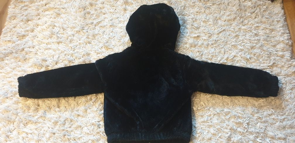 Kurtka Pull & Bear przejściowa futerko z kapturem XS damska dziecięco-