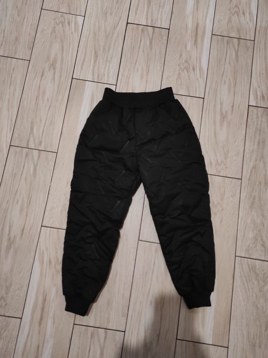 Чорні теплі водостійкі нові штани на зиму 120 зріст зі штучним хутром