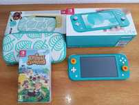 Nintendo Switch Lite + Jogo Animal Crossing + Capa