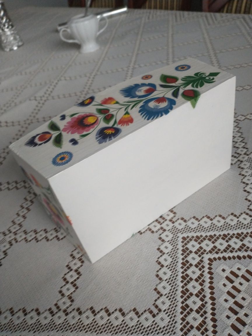 Pojemnik decoupage wzory ludowe