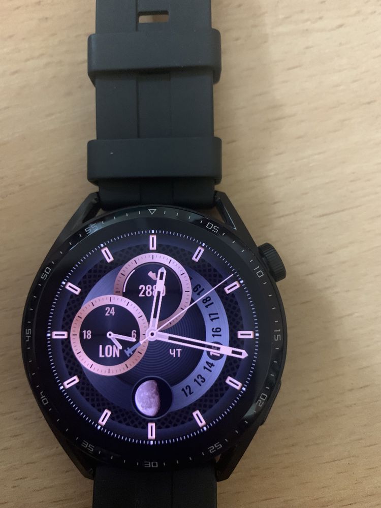 Huawei watch gt 3 46mm black, смарт часы