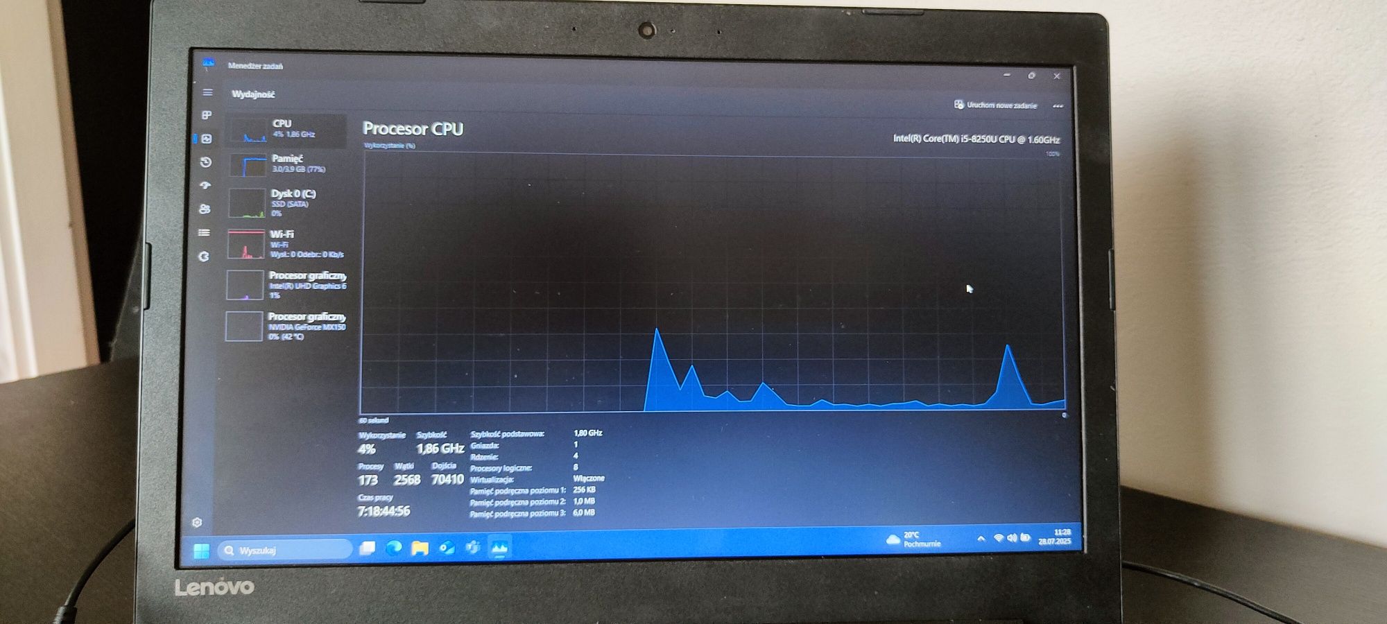 Lenovo ideapad 330-15ISK i5 Nvidia MX150 SSD WIN11 USZKODZONY