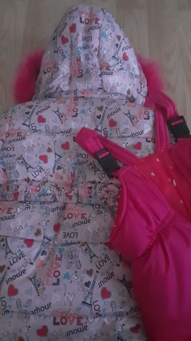 Дитячий зимовий комбинезон+куртка 32р.