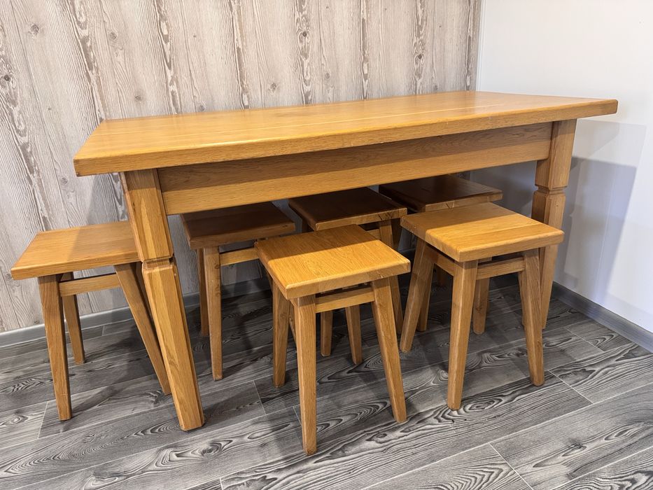 Стіл дубовий табуретки 6 шт