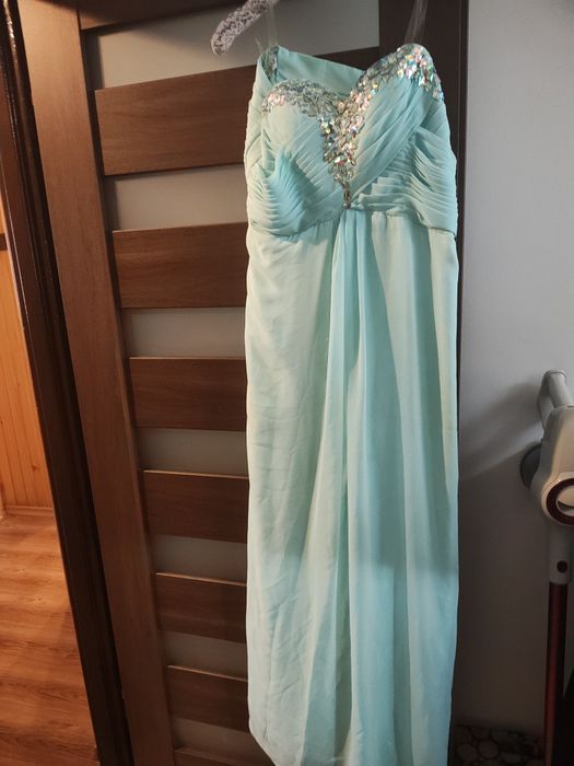 Sukienka maxi turkus