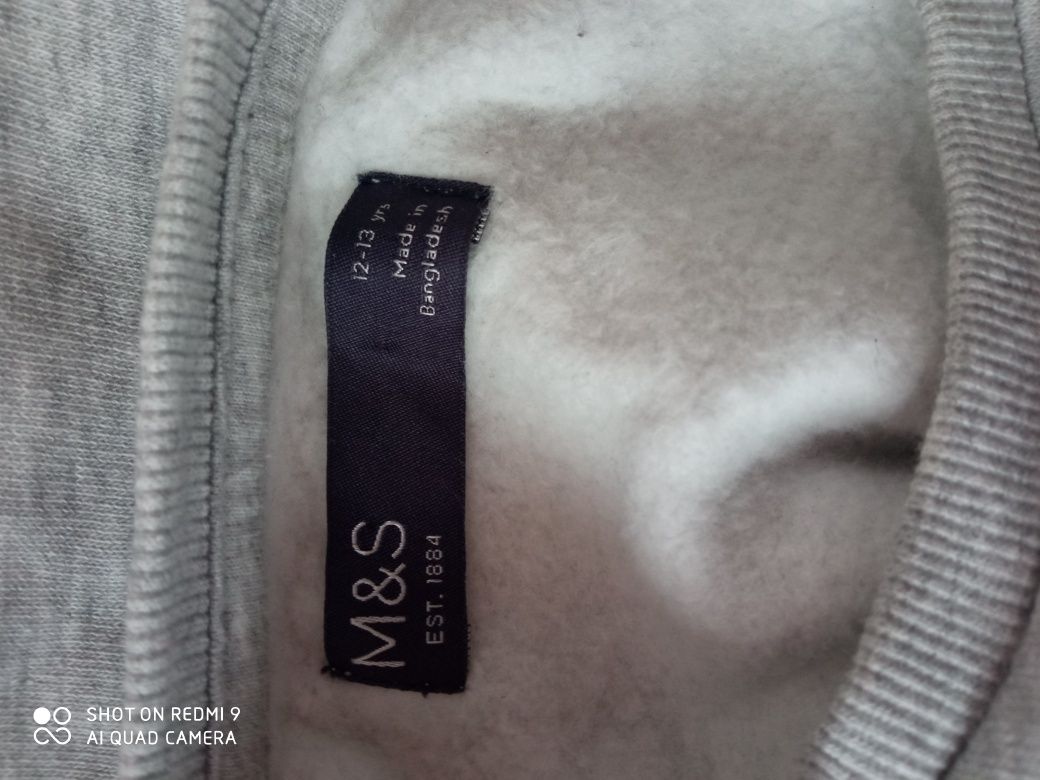 Siwa bluza z polarem Marks & Spencer