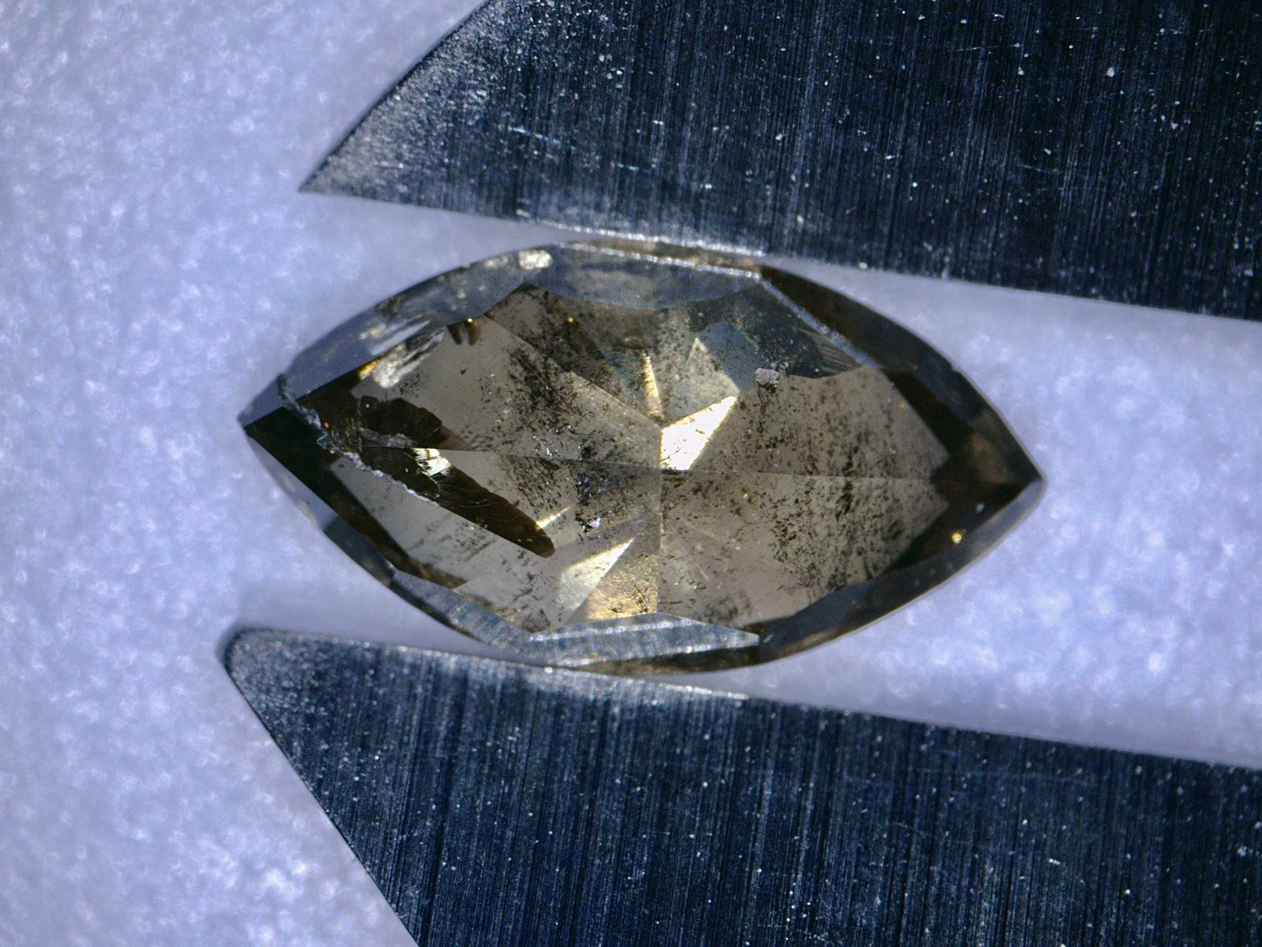 Naturalny Diament 0.35ct Żółty Markiza I2 Certyfikat ALGT