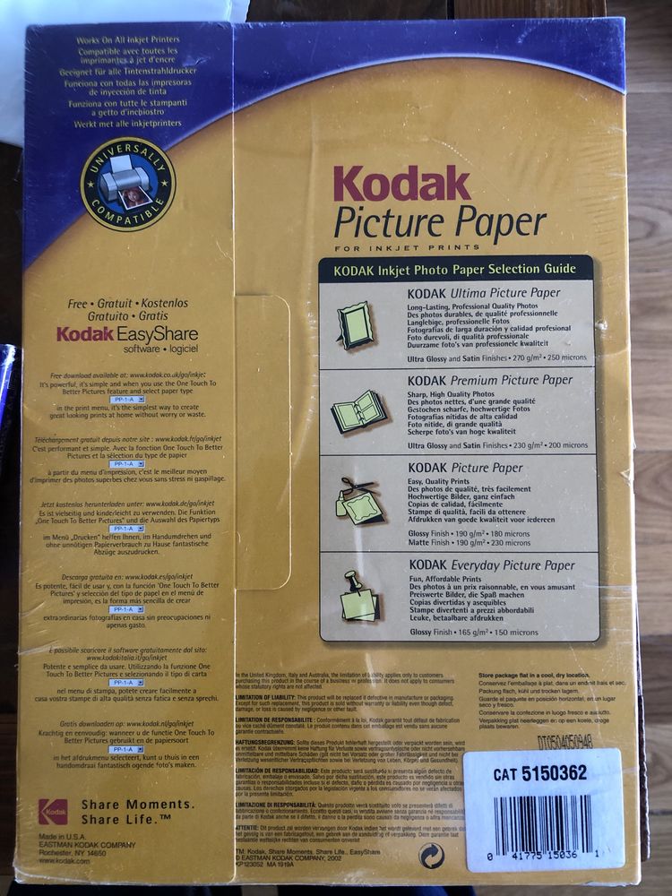 Kodak Picture Paper - 2caixas