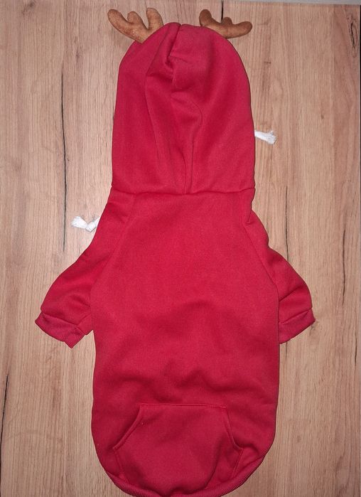 Czerwona bluza dla psa - renifer