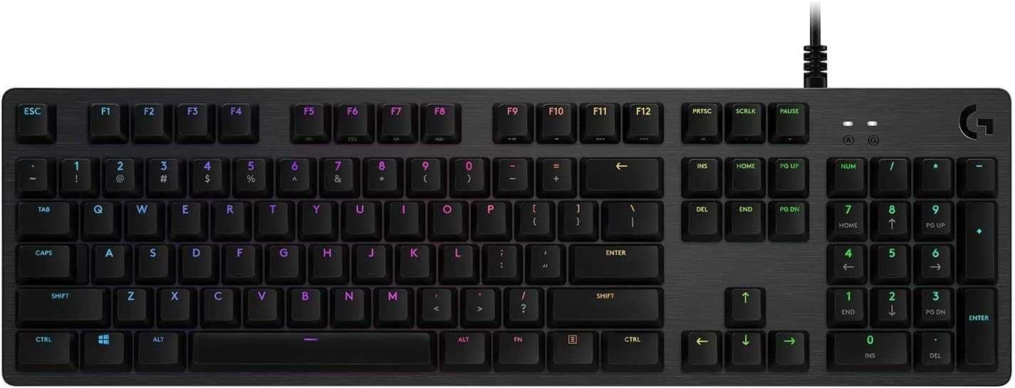 Клавіатура дротова механічна Logitech G512 Carbon Lightsync GX Brown